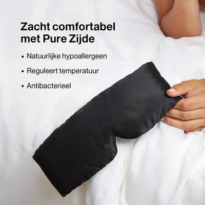 Premium Zijde Slaapmasker - Noir Zwart