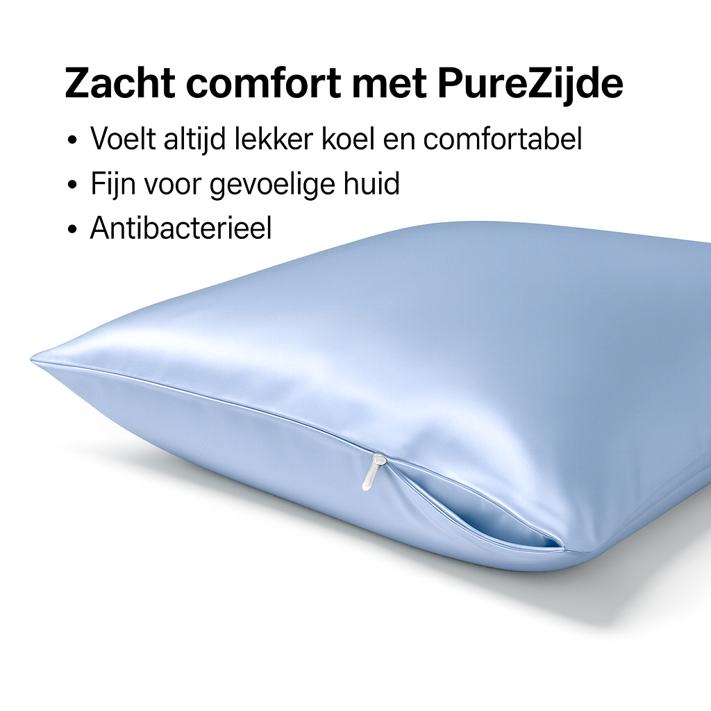 Premium Zijde Kussensloop - Hemelsblauw