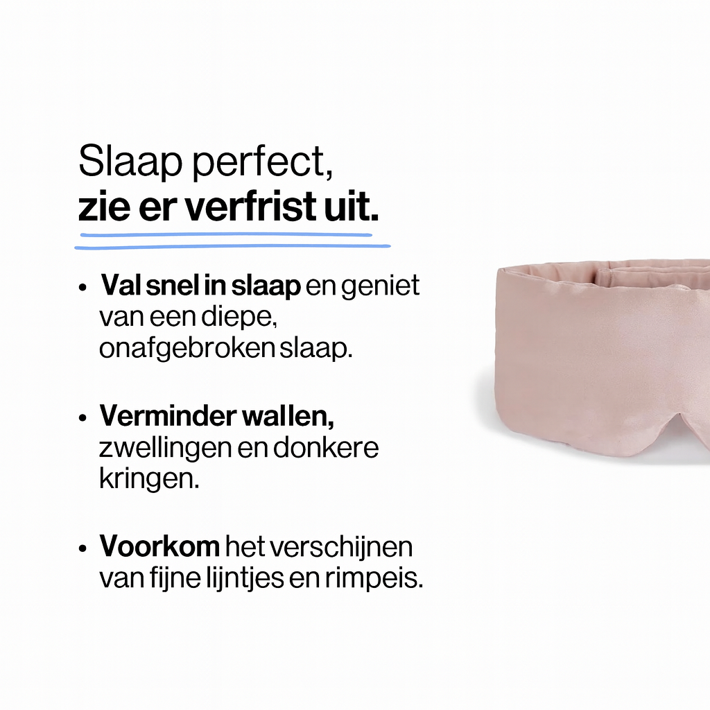 Premium Zijde Slaapmasker - Rosé Mist