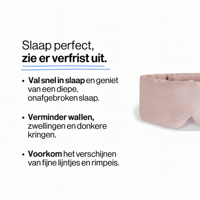Premium Zijde Slaapmasker - Rosé Mist