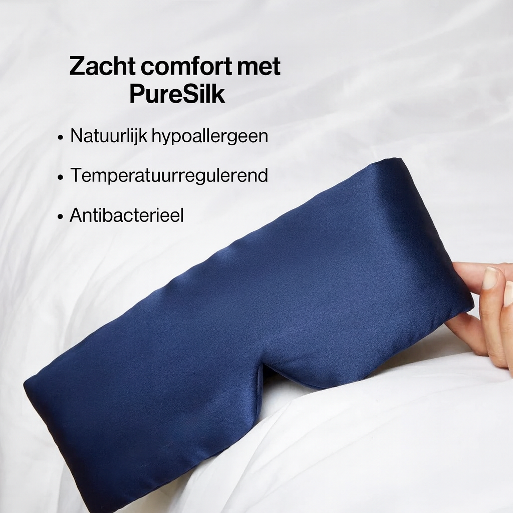Premium Zijde Slaapmasker - Royal Blue