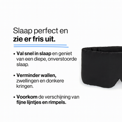 Premium Zijde Slaapmasker - Noir Zwart