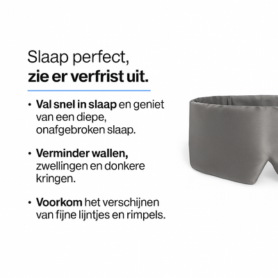 Premium Zijde Slaapmasker - Parelgrijs