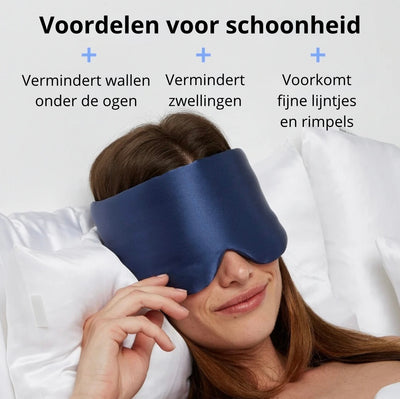 Premium Zijde Slaapmasker - Royal Blue