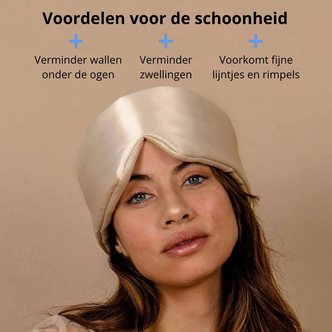 Premium Zijde Slaapmasker - Champagne