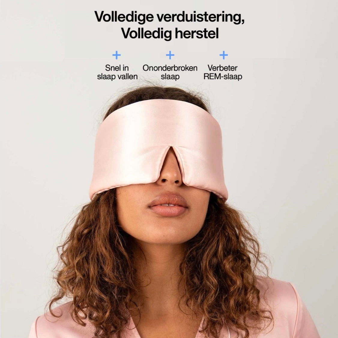 Premium Zijde Slaapmasker - Rosé Mist