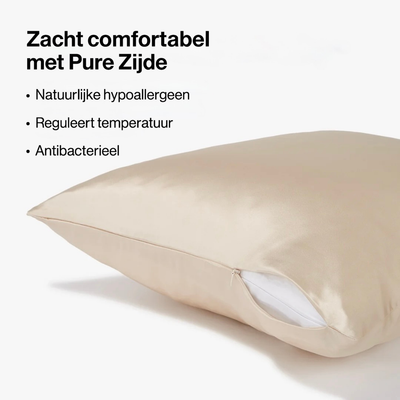 Premium Zijde Kussensloop - Champagne